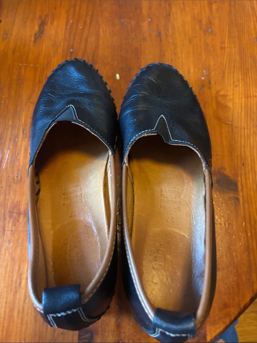 Spring Step Black Slip-On Leather Loafers
